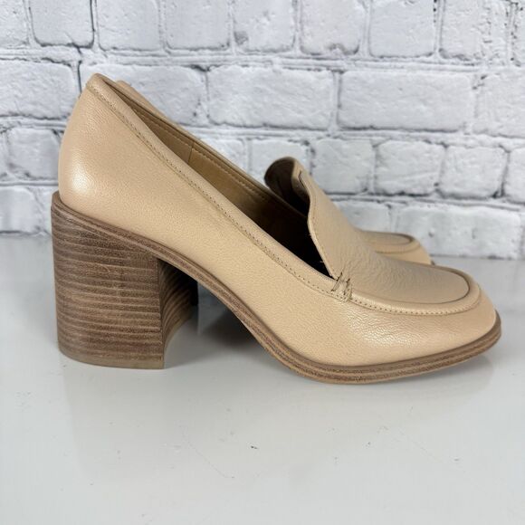 Crown Vintage Caitlun Pump Off White Block Heel Business Casual Shoe - Picture 2 of 16